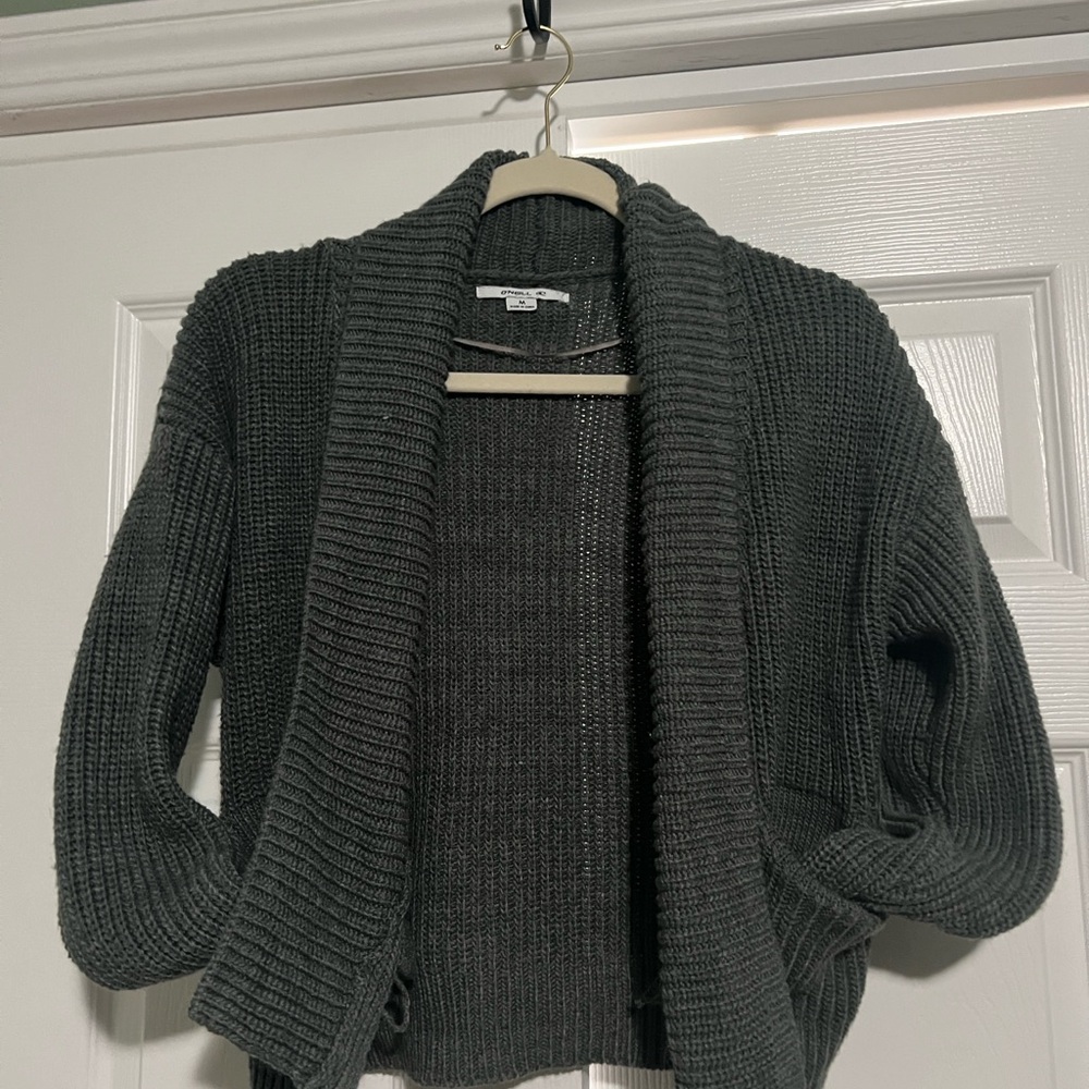 O'Neill Dark Gray Open-Front Cardigan